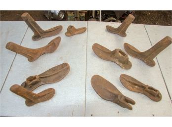 10-cast Iron Shoe Form Collection - 19th C