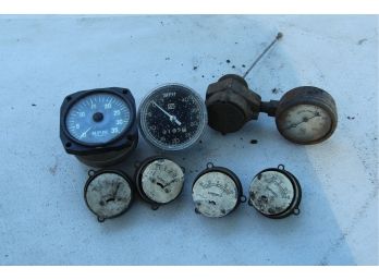 7 Vintage ORIGINAL Gauges - Steam Punk!-SHIPPABLE