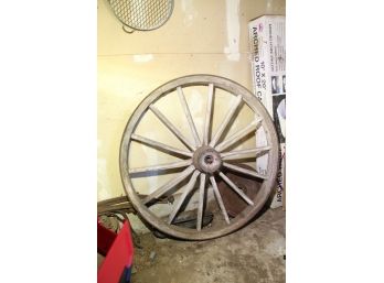 VINTAGE LARGE WAGON WHEEL