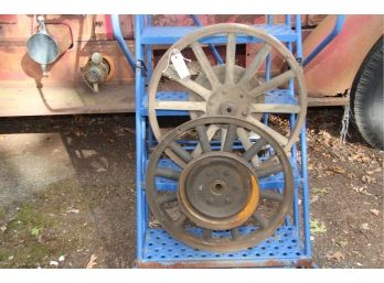 ANTIQUE WOODEN WHEELS-SHIPPABLE