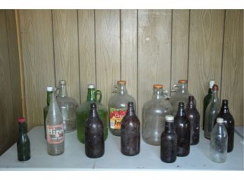 Vintage Varity Colored Bottle Lot