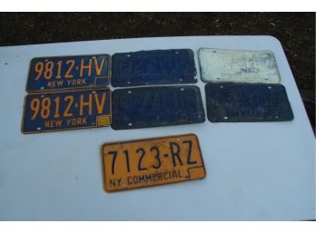 7 Vintage License Plates -SHIPPABLE