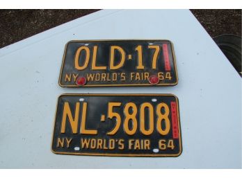 1964 Worlds Fair License Plate -SHIPPABLE