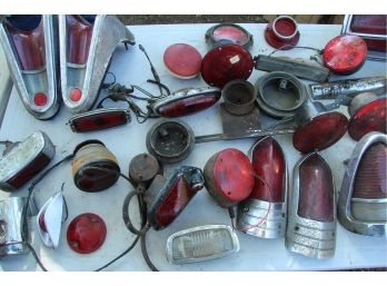 VINTAGE ORIGINAL Tail Light Reflectors-SHIPPABLE