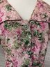 1940s Floral Rayon Dress L XL