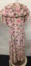 1940s Floral Rayon Dress L XL