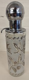 1940s Glenshaw Silvered Glass Liquor Pump Decanter