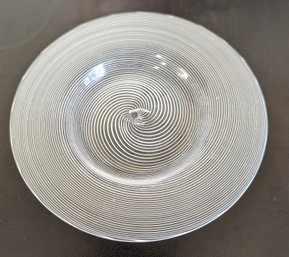 Filigree Swirl Art Glass Small Trinket Dish