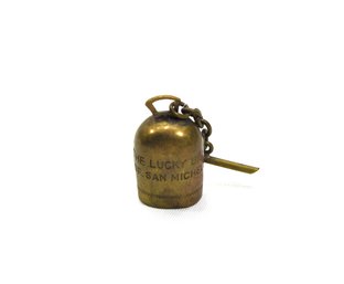 Vintage 1940s Lucky Little Bell Of San Michele Capri Good Luck Charm Souvenir