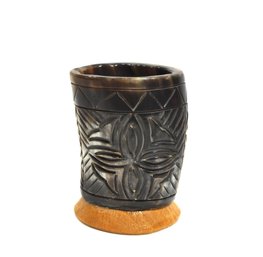 Vintage Hand Carved Horn Toothpick Holder