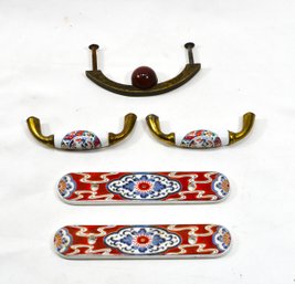 1985 Vintage Ceramic Belwith Cabinet Handles Pulls