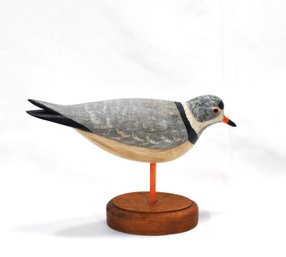 Willian Bloomfield Nantucket - Piping Plover Carved Bird Decoy