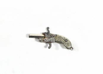 Antique Miniature Austrian Berloque Pistol 2mm Pinfire Keychain