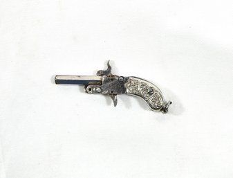 Antique Miniature 19th C. Berloque Pistol 2mm Pinfire Keychain