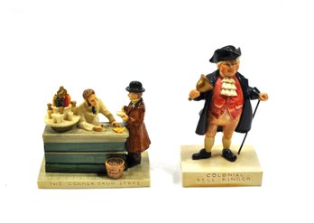 Pair SEBASTIAN Miniature Sculptures- Drug Store & Bell Ringer