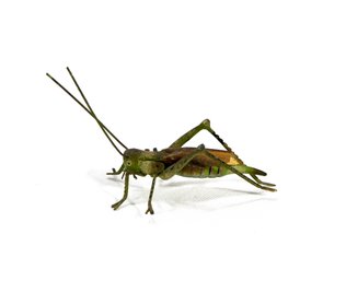 Vintage Miniature Grasshopper Metal Figurine