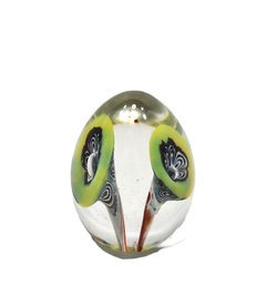 Vintage Eggshaped Murano Blown Glass Paperweight