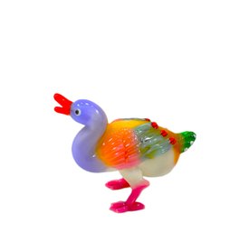 Vintage Miniature Glass Duck Figurine