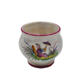 Small Antique Luneville French Faience Cup - Chinese Motif