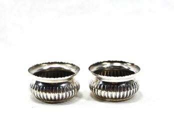 Pair Antique Sterling Silver Miniature Bowls