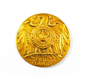 ' For God And Country' American Legion Award Bronze Medal