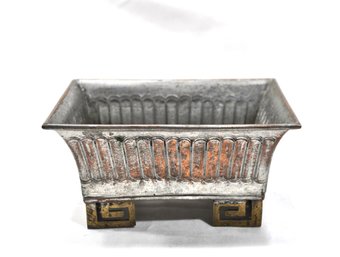 Vintage Chinese Arts Crafts Style Silver Plated Copper Planter