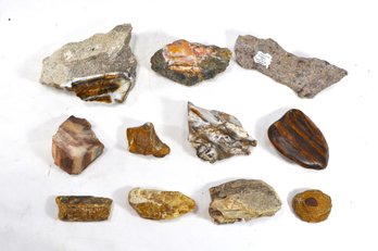 Lot Of Minerals Gems Stones & Petrified Wood