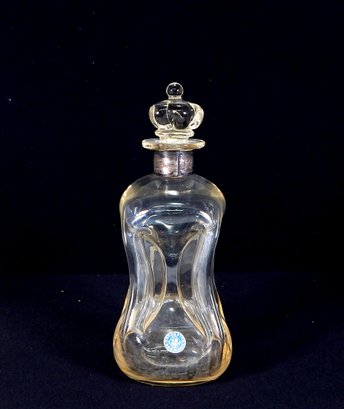 Vintage E.Dragsted Denmark Art Glass & Sterling Bottle Decanter