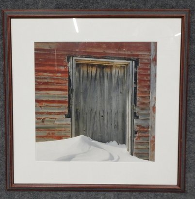 Photo Of Barn Door In Winter
