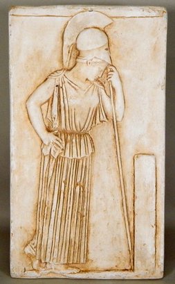 Relief Of The Pensive Athena - Athens, 460 BC - Acropolis Museum - Casting Stone  Wall Plaque