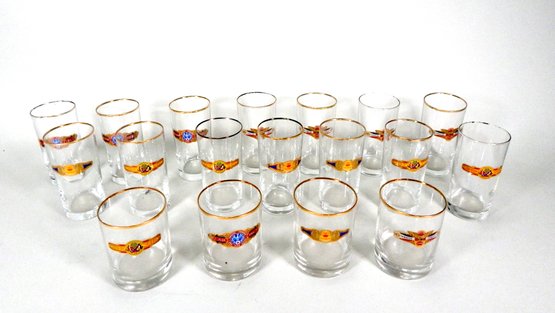 Lot 16 Vintage Collectible Beer Glasses