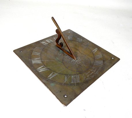 Antique Brass Sun Clock Sundial  1690