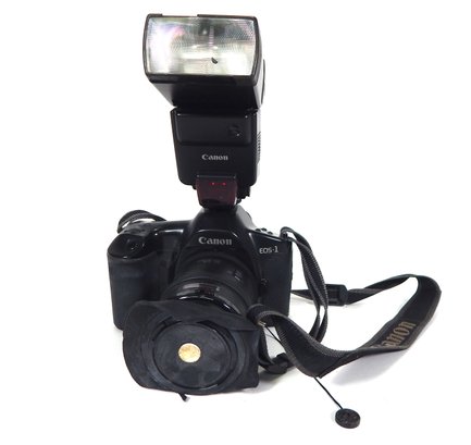 Canon EOS-1 SLR Camera & Flash