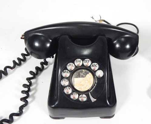 Vintage KELLOGG Black Rotary Telephone