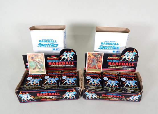 Two Boxes Of 1987 Edition Magic Motion Baseball Sportflics Unopened Packs