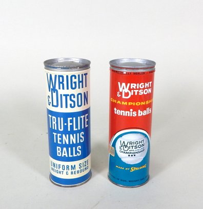 Vintage Wright & Ditson Tennis Balls In Cans
