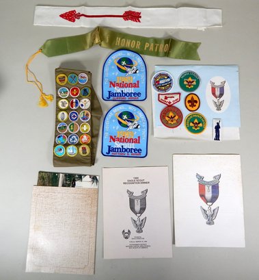 Vintage Boy Scouts Merit Badge Sash, Patches Etc.