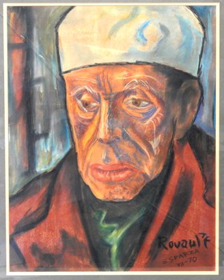 Alfredo Esparza Original Pastel Portrait Of Georges Rouault