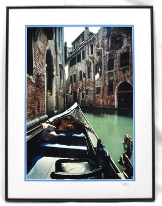 Vintage Pencil Signed Art Photoprint Of Venice