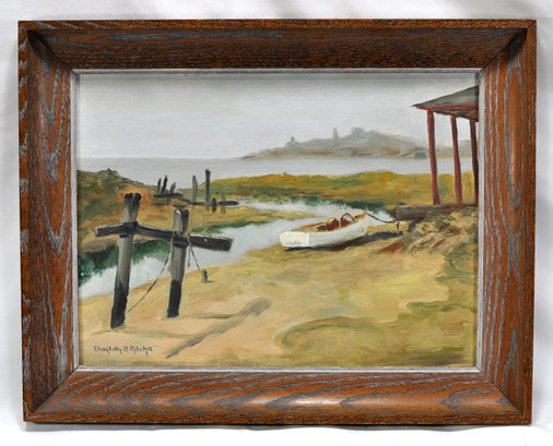 Elizabeth Ritchie (20th Century) ' Ebb At Princess Bay' Oil Painting