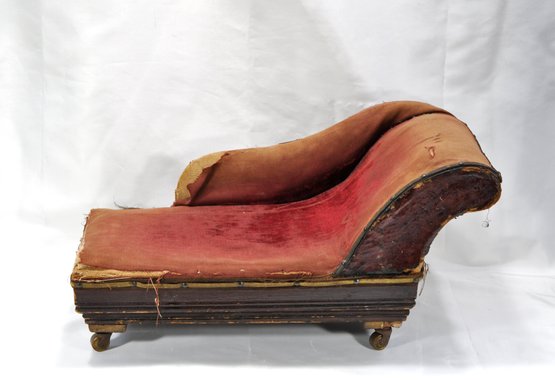 Antique  1800s Miniature Salesman Sample Chaise Lounge