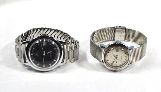 Lot 2 Vintage TIMEX Electric Dynabeat Watches