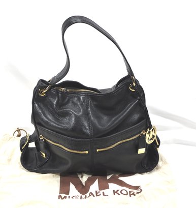 Original Michael Kors Handbag Satchel Black Leather Shoulderbag Tote