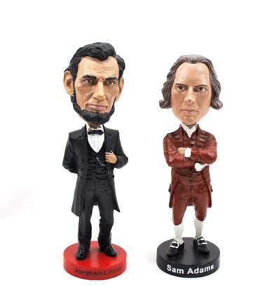 Lot 2 Royal Bobbles Figures 2014- Abraham Lincoln & Sam Adams
