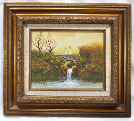 Original Keysler Oil Painting Beauty Bridge
