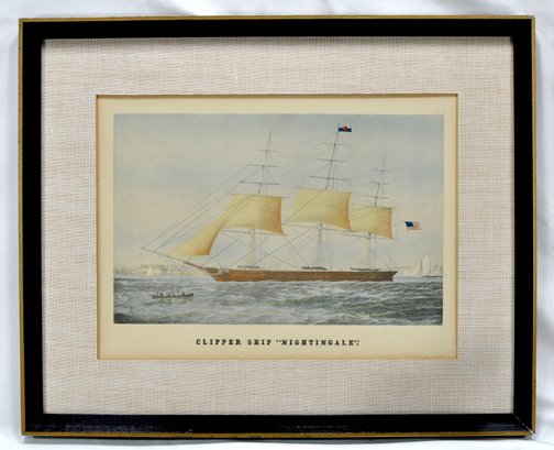 Vintage ' Nightingale' Ship Print