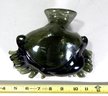Vintage Signed MOORE Green Art Glass Vase