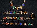 Vintage Scarab Semi-precious Stone 12Kt.GF Jewelry Lot