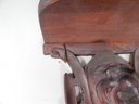Pair Antique 19th C. Carved Walnut Lion Head Shelfs