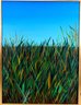 J. Early (20th Century) Grass Field And Blue Sky Oil Painting